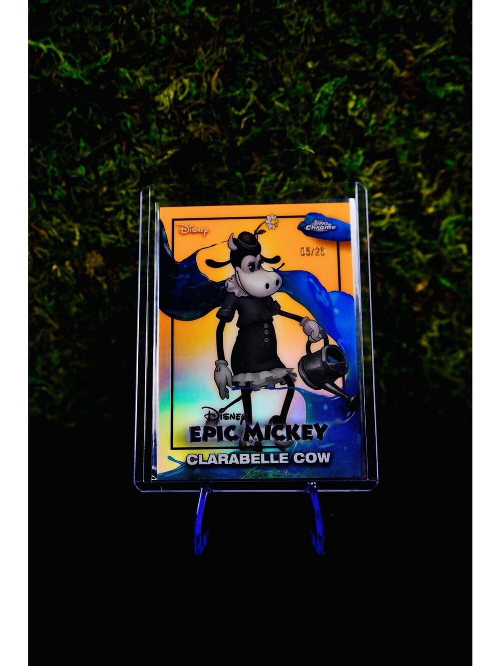 2026 Topps Disney Neon Epic Mickey Orange Refractor “Clarabelle Cow” 5/25